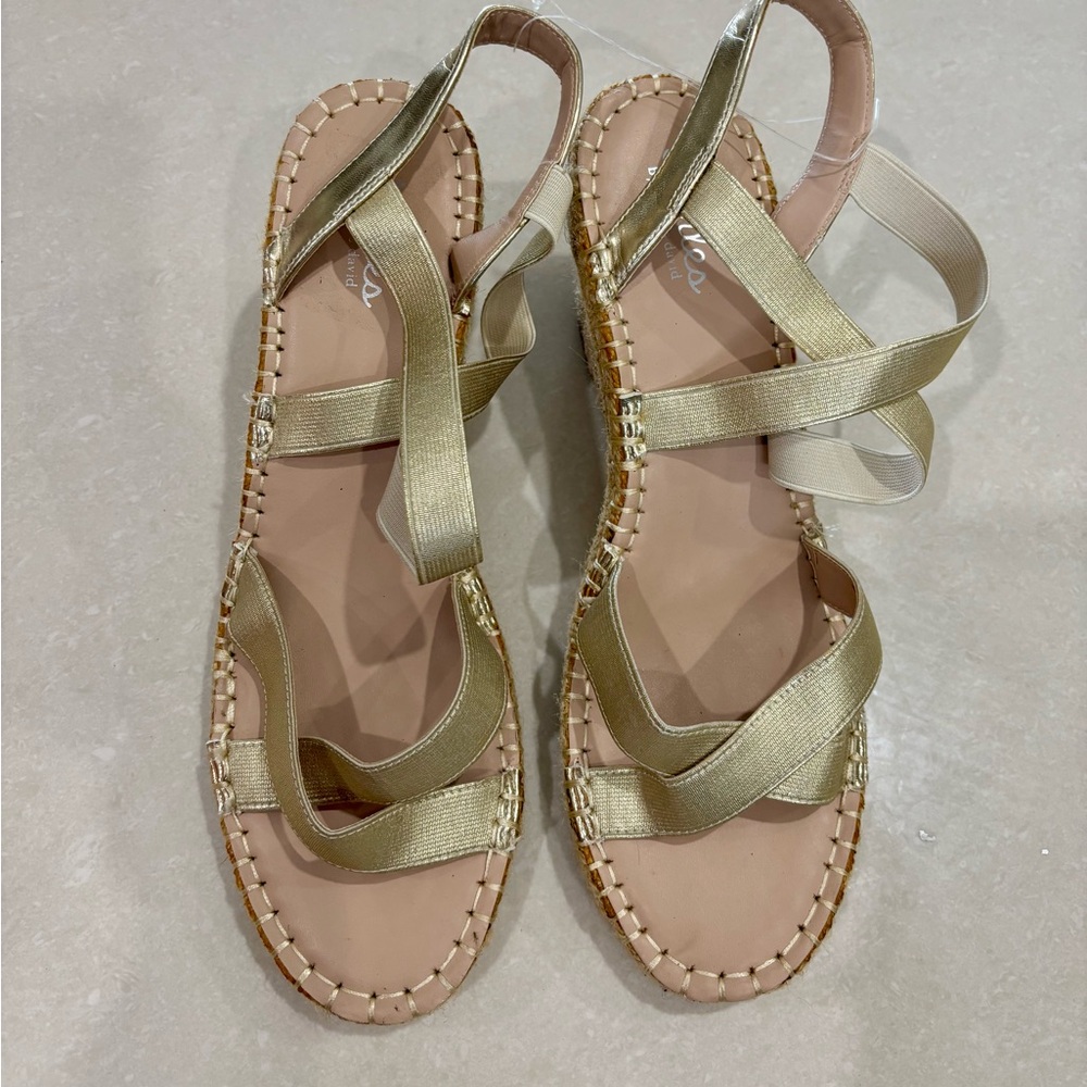 Charles By Charles David Gold Strappy Sandals